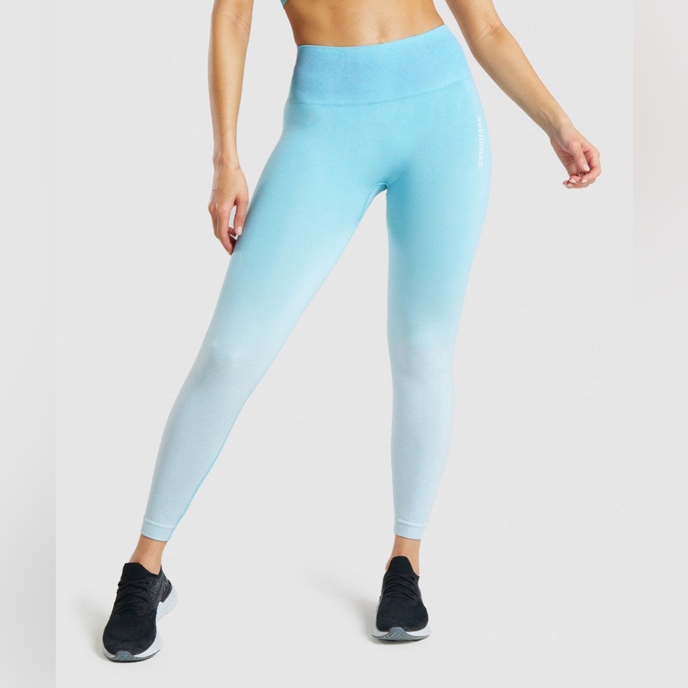 Gymshark | Adapt Ombré Seamless Leggings in Light Blue Marl/Light Blue Sz Small